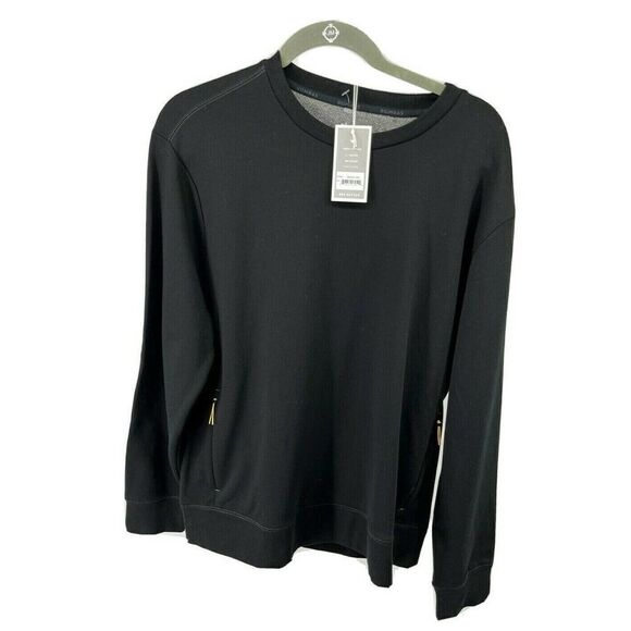 Bombas Sock Co. Size Large Sweatshirt Zip Pockets Tagless Black Rare New  - Picture 1 of 10